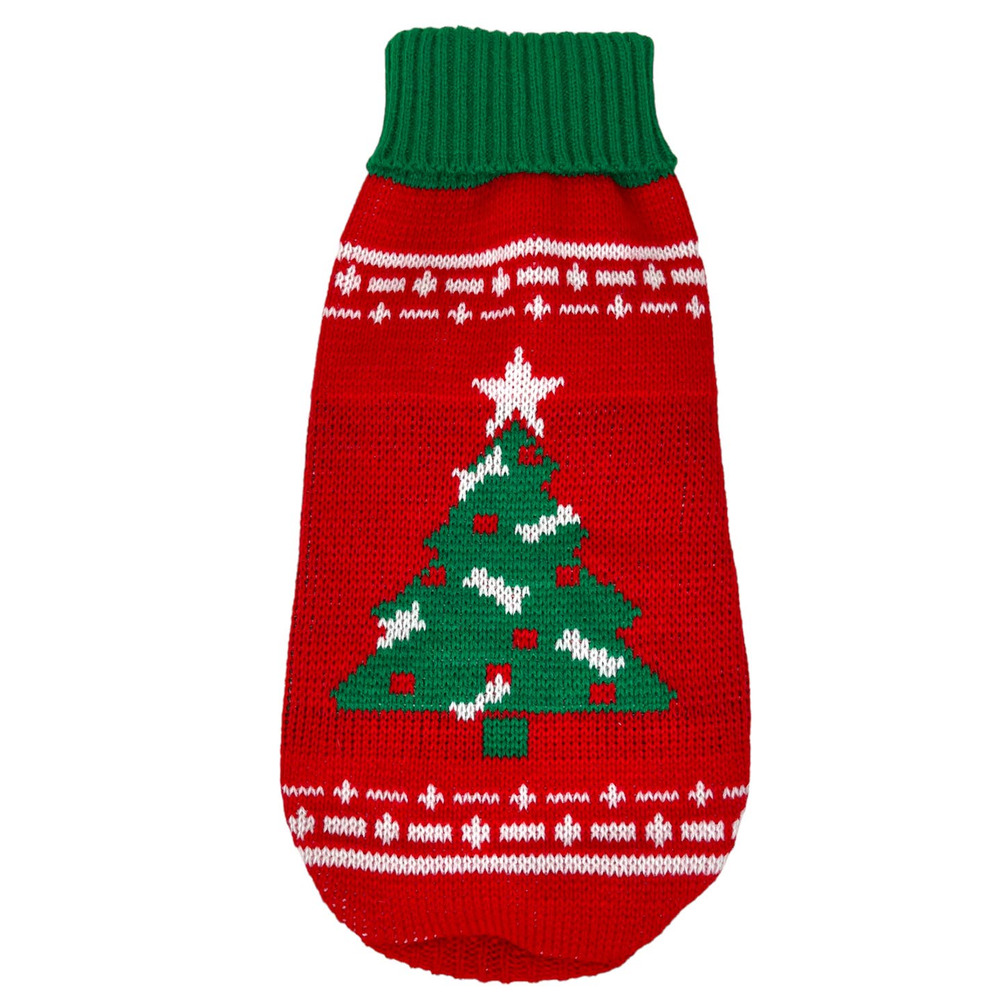 Pet Dog Sweater Knit Christmas Tree Design Size EXTRA LARGE New W/O Tags
